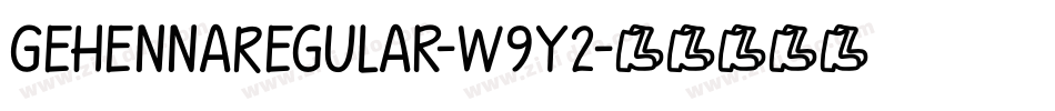 GehennaRegular-w9Y2字体转换