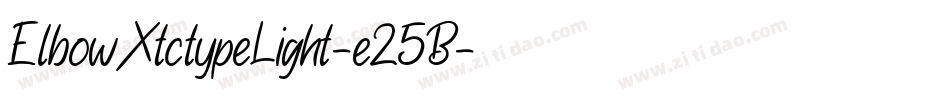ElbowXtctypeLight-e25B字体转换
