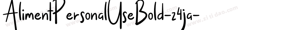 AlimentPersonalUseBold-z4ja字体转换