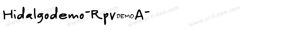 Hidalgodemo-Rpv1A字体转换