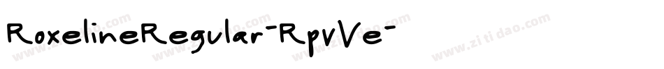 RoxelineRegular-RpvVe字体转换