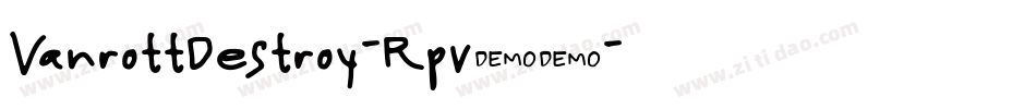 VanrottDestroy-Rpv06字体转换
