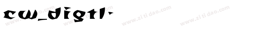 CW_DIGTL字体转换