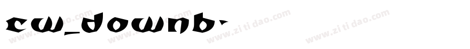 CW_DOWNB字体转换