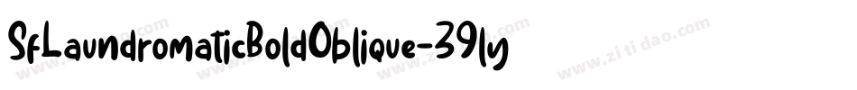 SfLaundromaticBoldOblique-39ly字体转换
