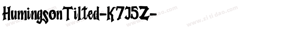 HumingsonTilted-K7J5Z字体转换