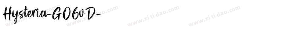 Hysteria-GO6vD字体转换