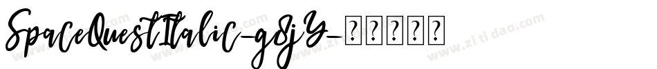 SpaceQuestItalic-g8jY字体转换