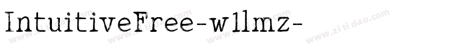 IntuitiveFree-w1lmz字体转换