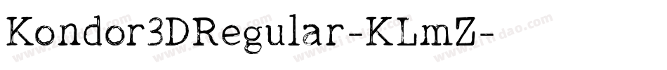 Kondor3DRegular-KLmZ字体转换