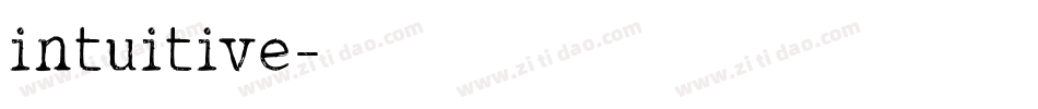 intuitive字体转换