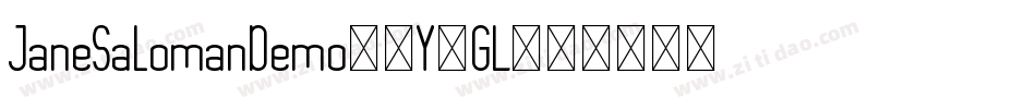 JaneSalomanDemo-9Y6GL字体转换