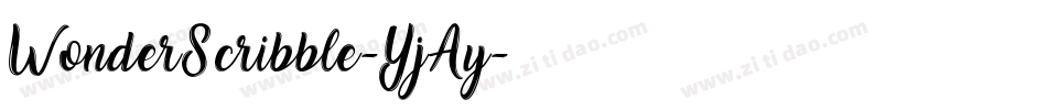 WonderScribble-YjAy字体转换 WonderScribble-YjAy字体转换