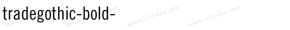 tradegothic-bold字体转换