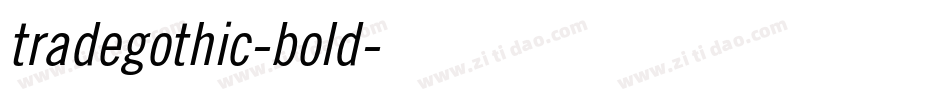 tradegothic-bold字体转换