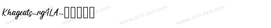 Khageats-rg4LA字体转换
