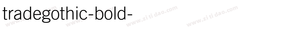 tradegothic-bold字体转换