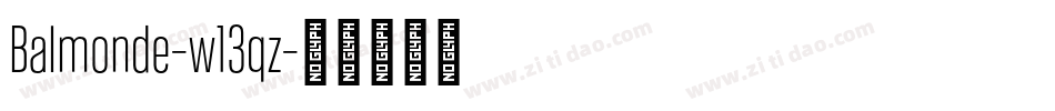 Balmonde-w13qz字体转换
