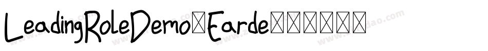 LeadingRoleDemo-Earde字体转换
