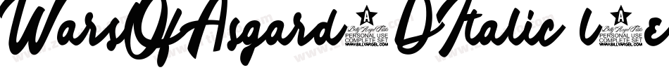 WarsOfAsgard3DItalic-l3eD字体转换