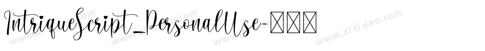 IntriqueScript_PersonalUse字体转换