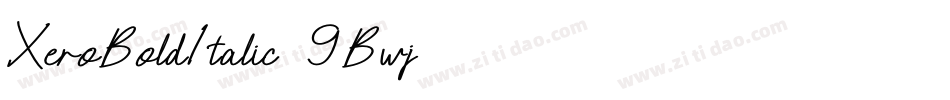 XeroBoldItalic-9Bwj字体转换