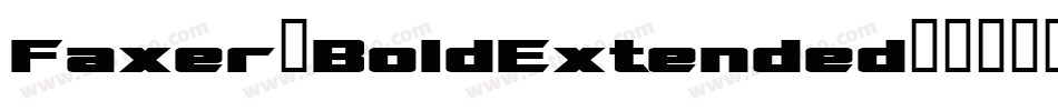 Faxer-BoldExtended字体转换