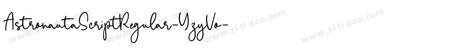 AstronautaScriptRegular-YzyVo字体转换