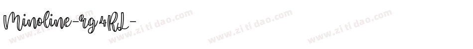 Minoline-rg4RL字体转换