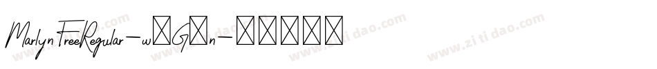 MarlynFreeRegular-w1G9n字体转换