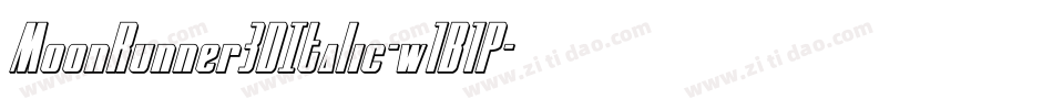 MoonRunner3DItalic-w1B1P字体转换