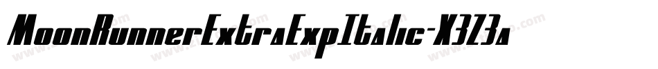 MoonRunnerExtraExpItalic-X3Z3a字体转换