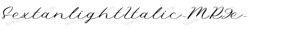 SextanlightItalic-MR9e字体转换 SextanlightItalic-MR9e字体转换