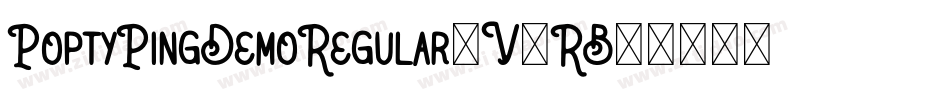 PoptyPingDemoRegular-V1RB字体转换