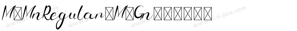 M1MnRegular-M2Gn字体转换