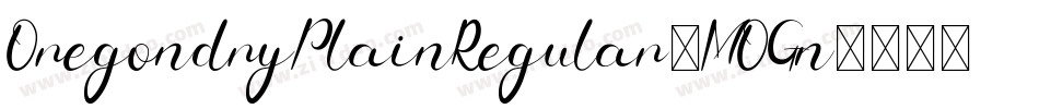 OregondryPlainRegular-MOGn字体转换