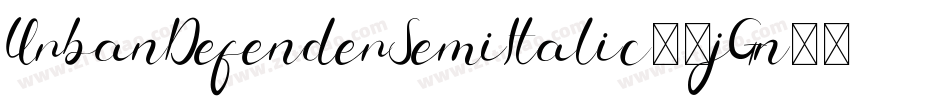 UrbanDefenderSemiItalic-9jGn字体转换