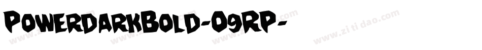 PowerdarkBold-O9RP字体转换
