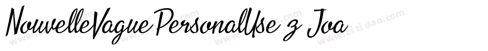 NouvelleVaguePersonalUse-z8Joa字体转换