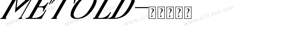 METOLD字体转换