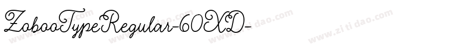 ZobooTypeRegular-60XD字体转换