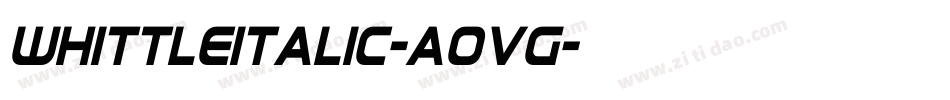 WhittleItalic-aOVg字体转换