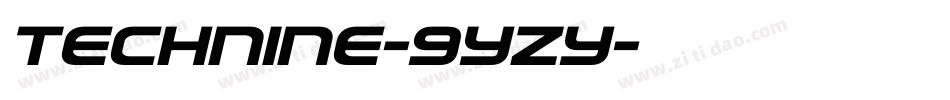 Technine-9Yzy字体转换
