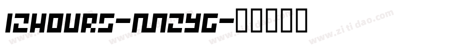 12Hours-m2YG字体转换