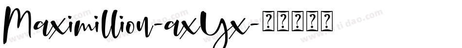 Maximillion-axYx字体转换