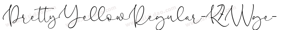 PrettyYellowRegular-K7Wge字体转换