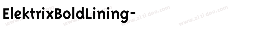 ElektrixBoldLining字体转换