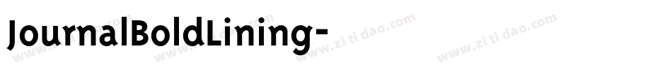 JournalBoldLining字体转换