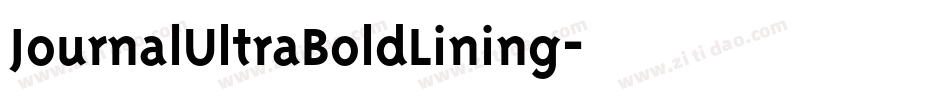 JournalUltraBoldLining字体转换