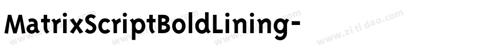 MatrixScriptBoldLining字体转换